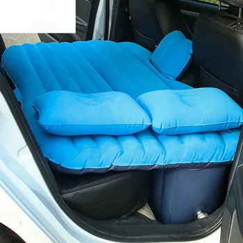 

2017 Hot Sale Flocking Cloth Air Inflation Car Bed Mattress Back Seat Camping Flocking PVC Original Drive Travel Car Seat Cover