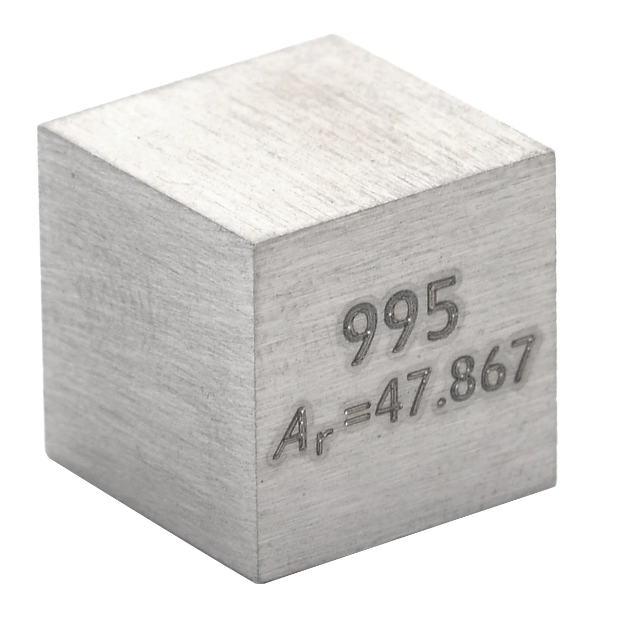 1pc 99.5% Pure Titanium High Purity Cube Ti Metal Carved Element Periodic Table Craft Wonderful Collection 10*10*10mm