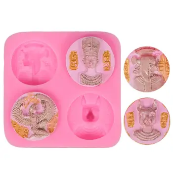 

Egyptian Pharaoh Resin Mold Silicone Fondant Cake Polymer Clay Resin Mold Tools