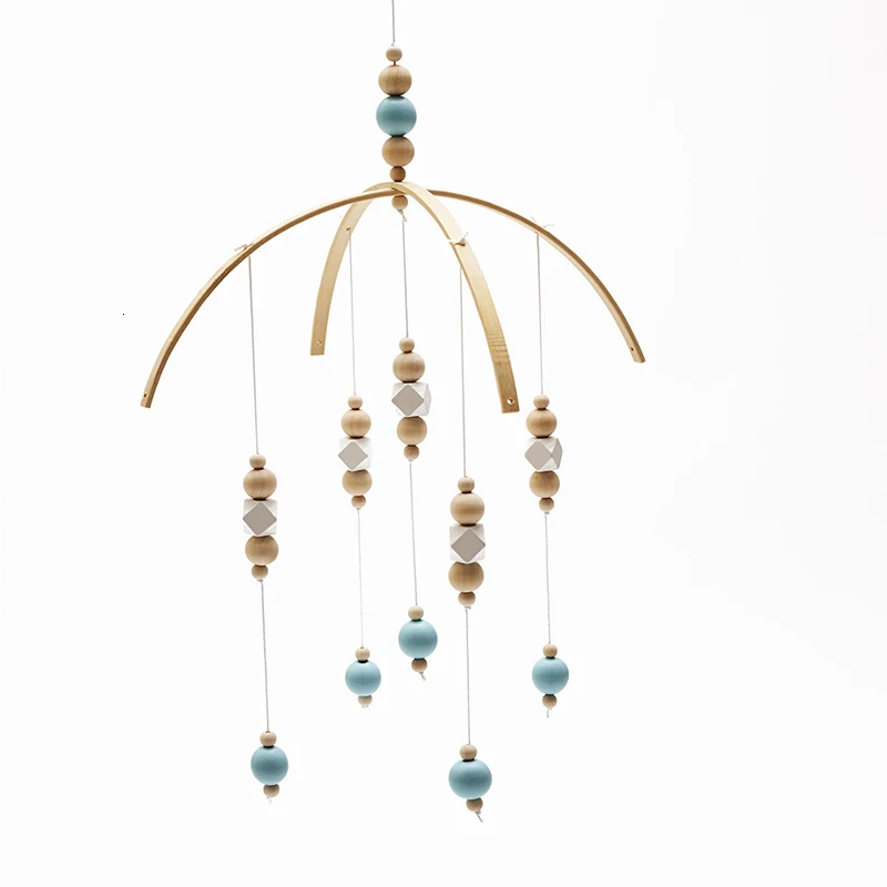 Nursery Room Decor Nordic Felt Ball Bed Mobile Hanging Decor Kids Play Room Tent Canopy Baby Girl Bedroom Mobile Nursery Decor