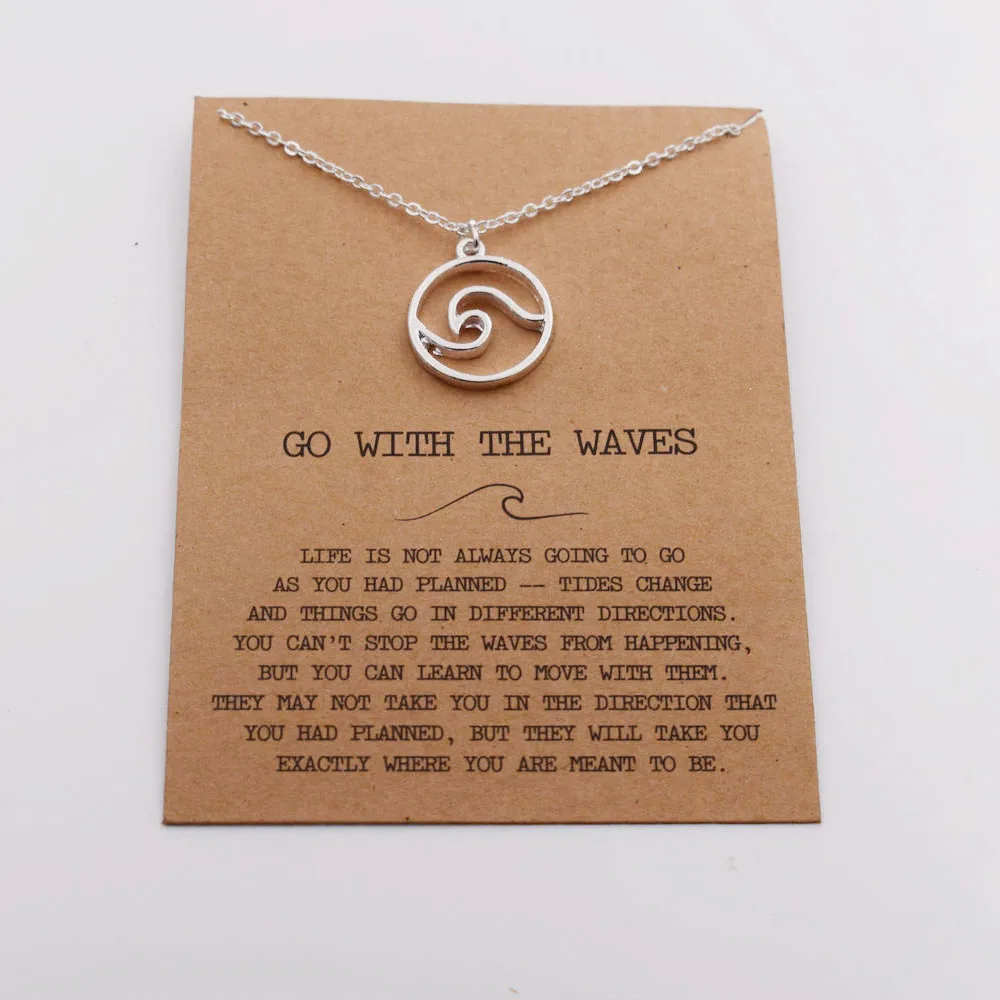SanLan 1 шт. ожерелье волны океана wanderlust ювелирные изделия подарок для девочки