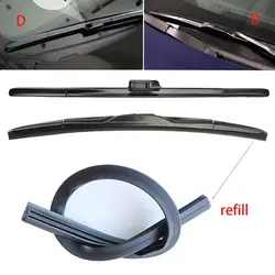 Premium Universal Windshield Wiper Refill Strips - Five Variants - 24Inches 600mm (D-10mm wide)