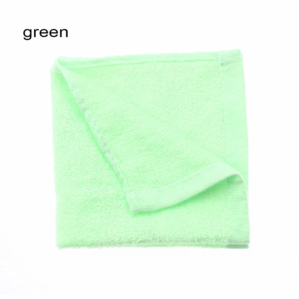 1 шт. 25*25 см квадратное однотонное бамбуковое волокно, мягкие полотенца для лица, хлопковые волосы для рук, полотенце для ванной комнаты, кухонная Чистка посуды - Цвет: Зеленый
