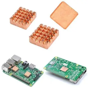 

3pcs/set Cooling Pad Heatsinks Copper Heat Sink Cooling Kit For Raspberry Pi 3 Model B