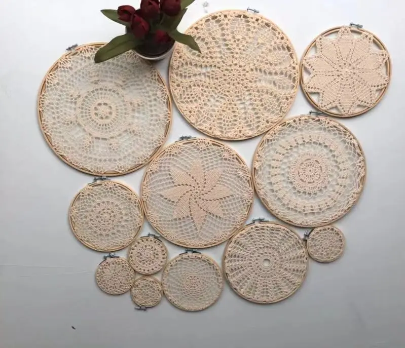 1 set DIY tapestry wall hanging Lace Dream Catcher Set Wedding Background Decoration mexican party decorations boho wall hanging