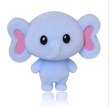 

10 Pcs Flocked Dumbo Doll Keychain Cute Elephant Pendant Keychain DIY Necklace Little Fly Elephant Cosplay Collection Fans Gift