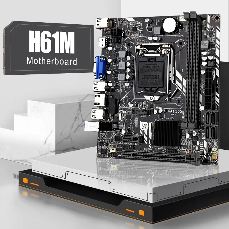 Материнская плата H61 LGA 1155 DDR3 память до 16 ГБ M-ATX материнская для настольных ПК