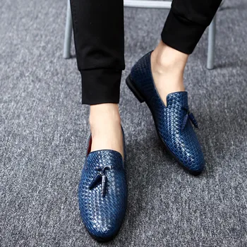 

2019 HOT sale Weave Shoe Male Youth Trend Leather business The Most Code italian fashion brogues zapatos de hombre vestir formal
