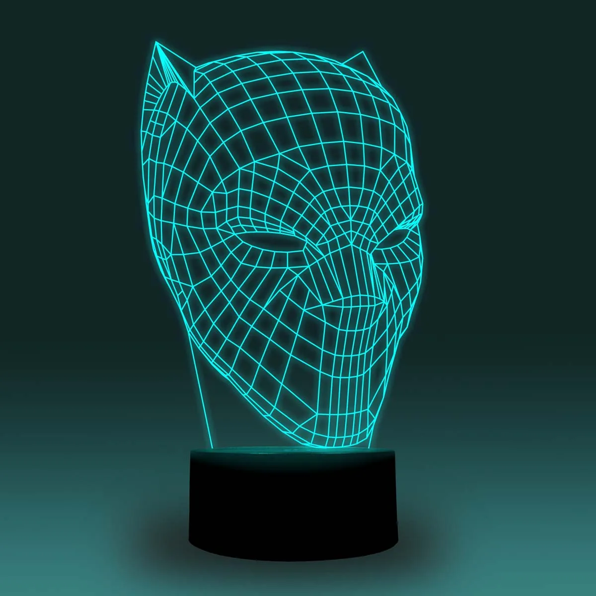 NiteApps 3D черные Пантеры шлем светодиодный ночник настольная лампа иллюзия Лампа подарок на день рождения приложение/сенсорное управление