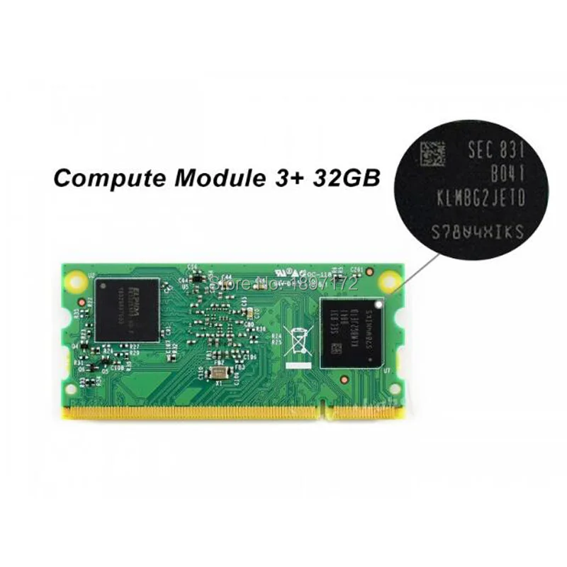 Малиновый pi compute module 3+ 32gb cm3 plus