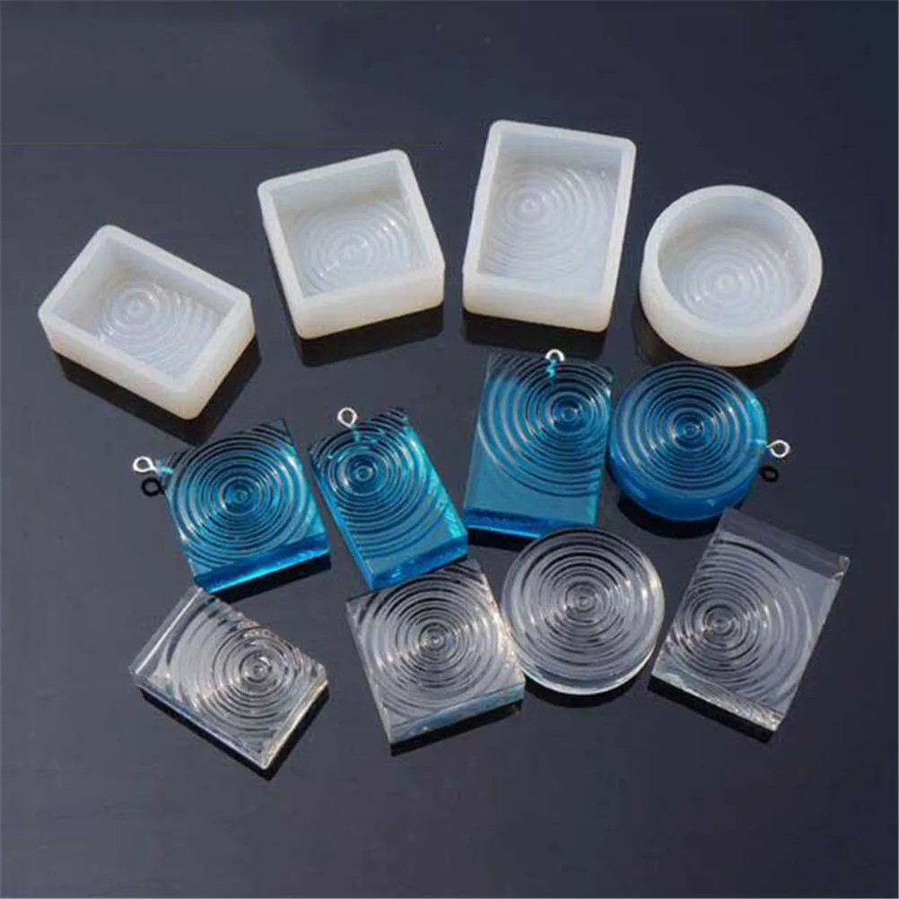 New 1PCS Water Ripples Silicone Mold Handmade Resin Decorative Craft For Epoxy Resin Jewelry Making 4 Styles Diy Cake Molds