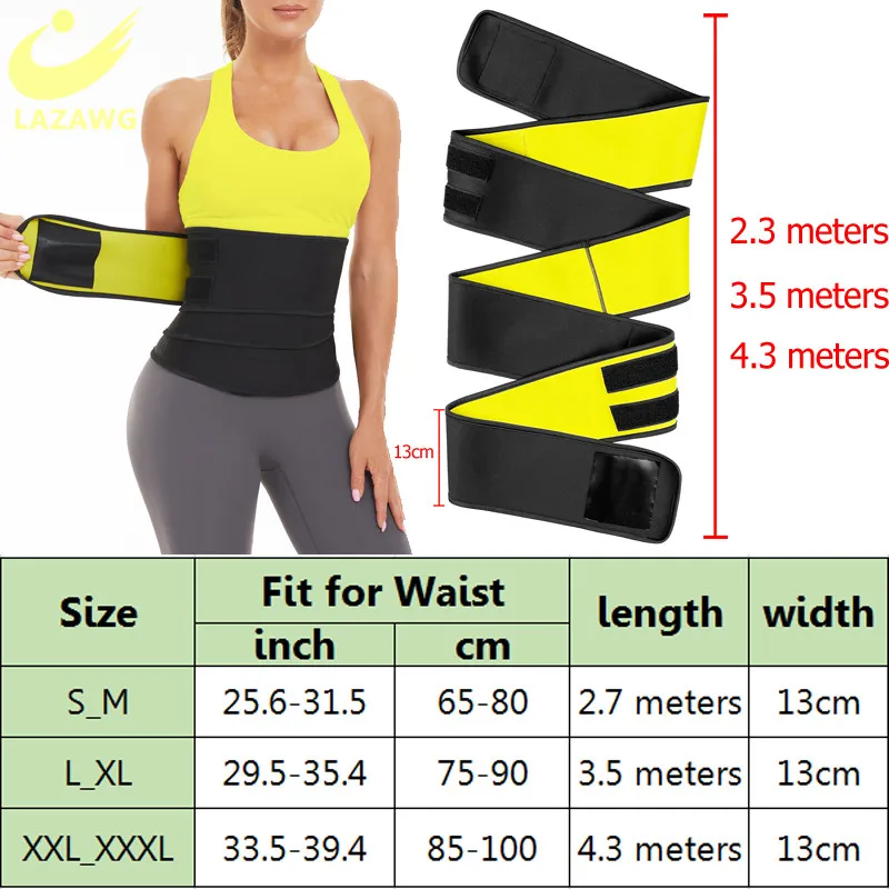 tummy tucker for women LAZAWG Waist Trainer Wrap Belt Slimming Neoprene Sweat Body Shaper Sauna Womens Adjust Snatch Waist Cinchers Tummy Girdle Strap best tummy control shapewear uk