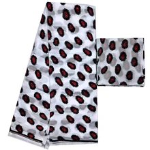 Наилучшего качества африканский восковая лента шелковый воск Анкара атласная ткань 4 ярдов audel/modell хлопковая ткань для платья+ 2 ярдов шифон