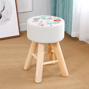 

Small Stool Household Low Stool Solid Wood Stool For Shoes Stool Cloth Dressing Stool Fashion Small Chair Creative Small Stool
