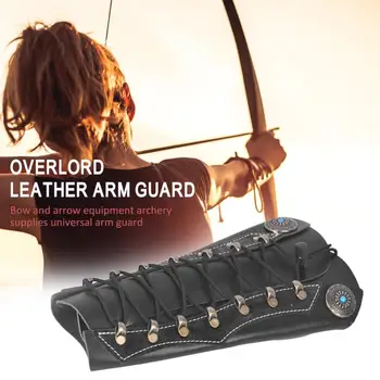 

G63 Cow Leather Armguards Bow and Arrow Protector Guard Protection Safe Strap Armband Universal Armguards Recurve