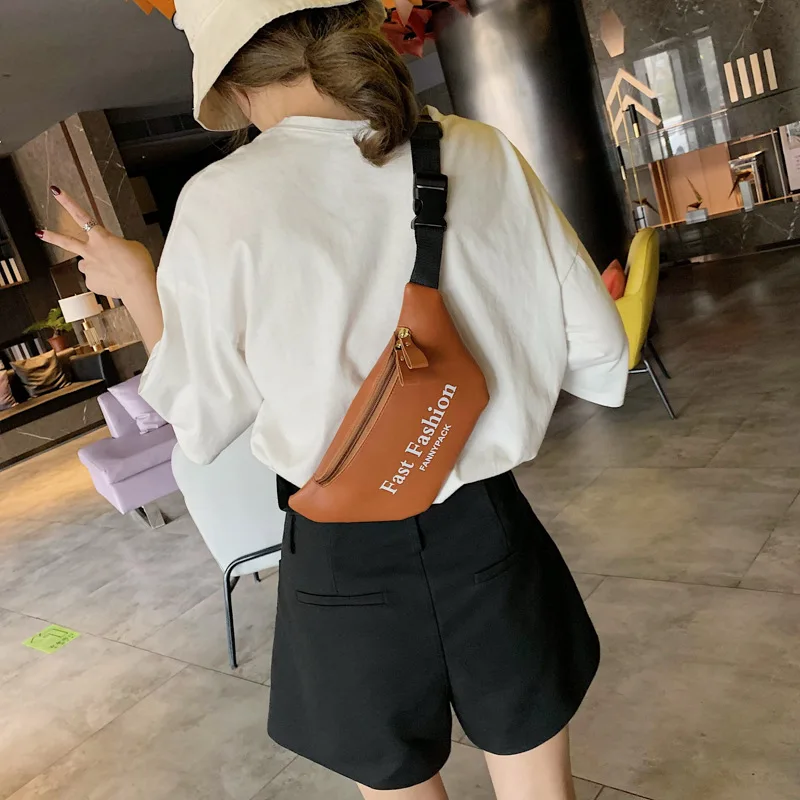 

2019 New Style Korean-style Trend of Fashion Printed WOMEN'S Pocket Contrast Color Wide-Strap Shoulder Bag