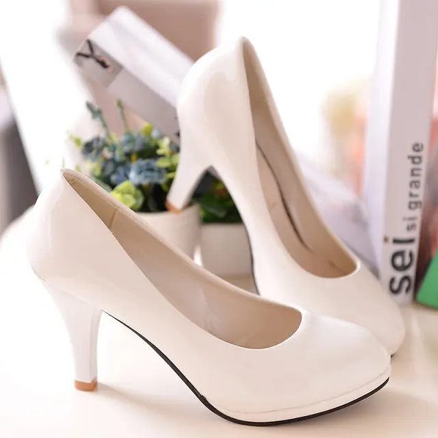

Spring And Autumn Korean-style WOMEN'S Shoes round-Toe Thin Heeled High Heel Shoes Semi-high Heeled Business Work Shoes Women's