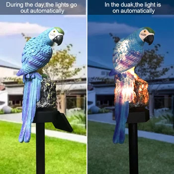 

Creative Solar Garden Light Outdoor LED Parrot Inserting Ground Landscape Light Resin Crafts Garden Light Waterproof Lawn Lamp