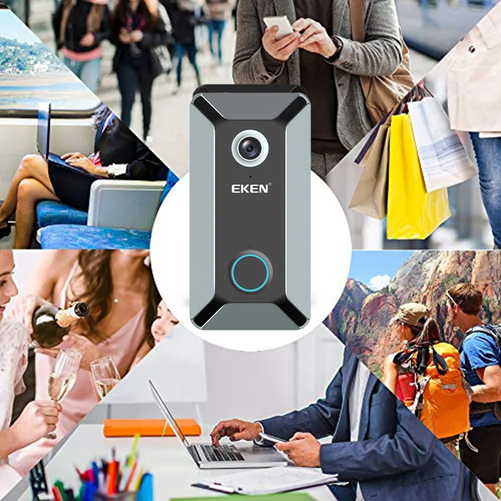 Умный беспроводной Видеозвонок EKEN V6 720P водонепроницаемый с Wi Fi|Дверной звонок| |
