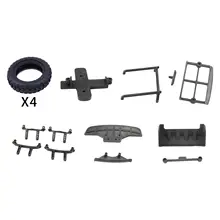 

RC Spare Plastic Complete Kit Replacement Parts for WLtoys K979 K989 284131 1/28 Buggy Accessories