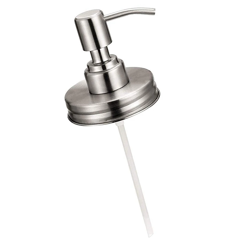 Fashion-Double Stainless Steel Soap Pump and Lotion Dispenser Lid,Replacement Rust Proof Soap and Lotion Dispenser Pump for Maso