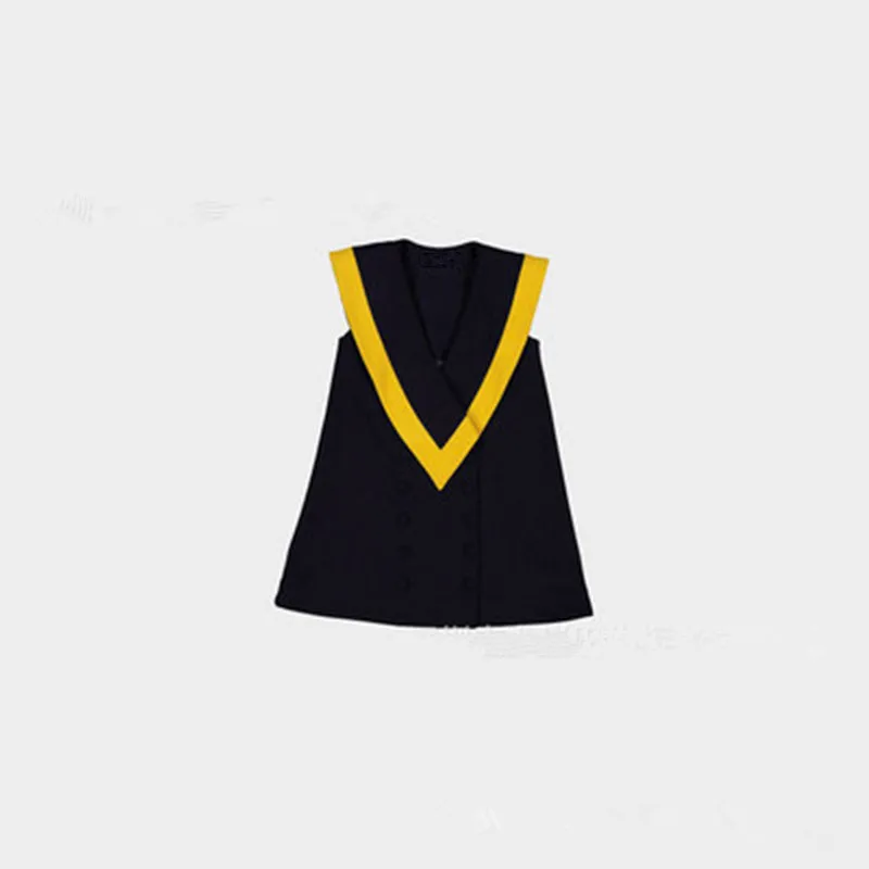 

IN STOCK 2019 Autumn and Winter New Carbon with The Same Child, Girl Stitching Vest, Woolen Dress