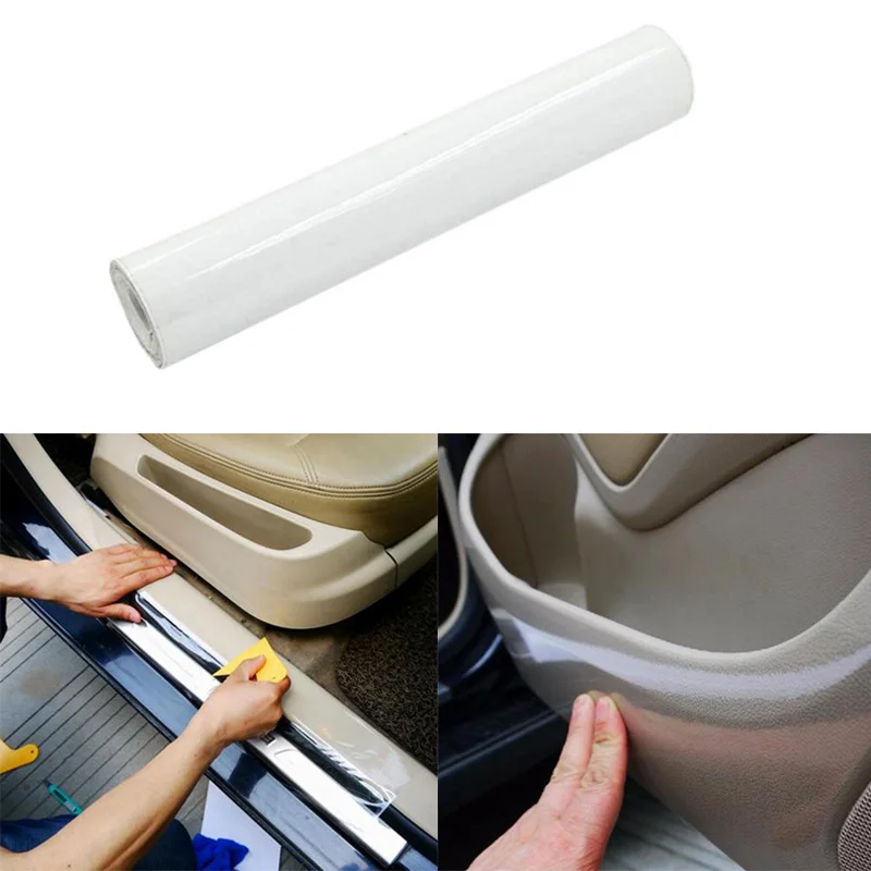 

10*300cm Clear Car Door Sill Edge Paint Protection Vinyl Film Sheet Anti Scratch