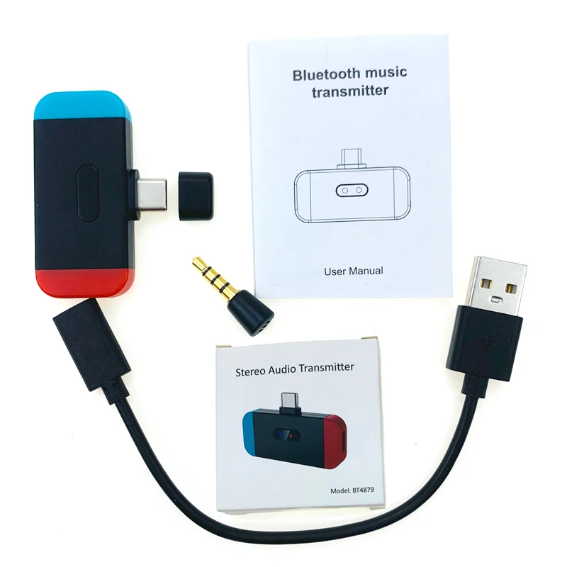 New Bluetooth Wireless Audio Adapter BT 3 0 Audio Transmitter for Nitendo Switch Headphones Headset for NS PS4 Laptop PC