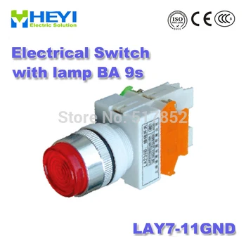 

electrical switch 1N/O+1N/C LAY7-11GND(Y090-11GND) Convex button micro switch 22mm 50/60Hz push button