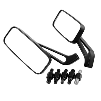 

Hot 2019 8mm/10mm Motorcycle Side Mirrors Universal Motorcycle Modified Rectangle Rear View Mirrors Reverse Side Mirror