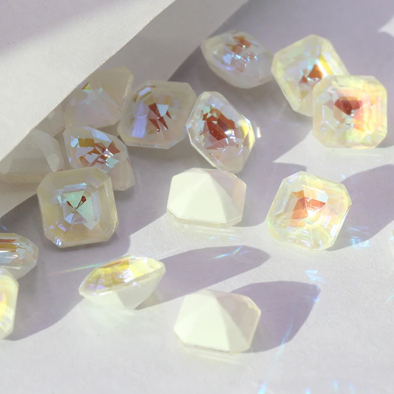 

Square octagon Flower color Rhinestones Crystal K9 Glass for Jewelry Making Pointback Crystal for Craft Glue on Clothing Garment
