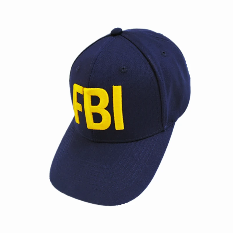 Nuovo berretto da Baseball ricamato con lettera gialla FBI Hip Hop Fashion Outdoor parasole cappello berretto sportivo regolabile blu scuro  200000297