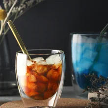 Термостойкая двойная стеклянная чашка кофе Пиво Чай виски стекло