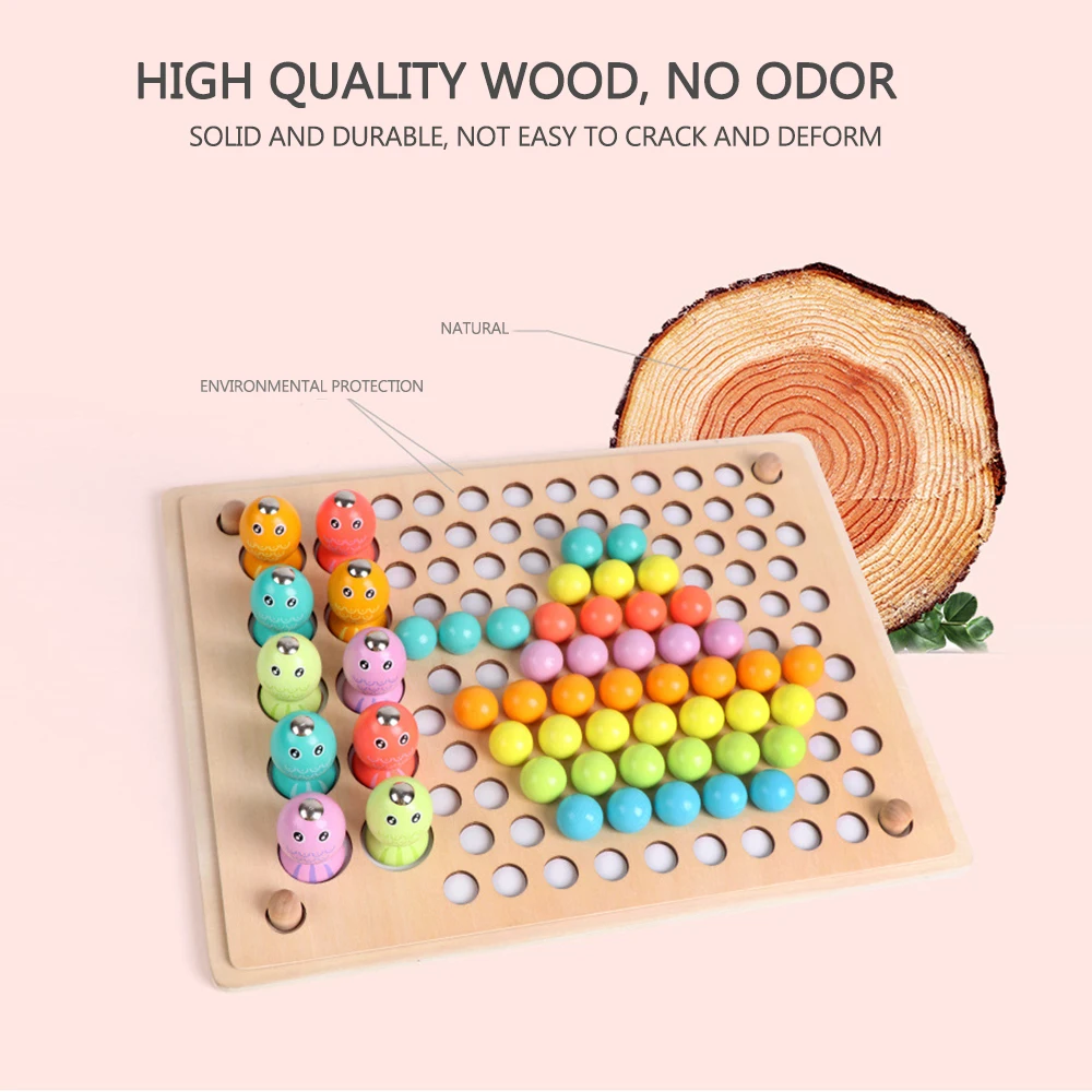 Montessori Educational Toys For Children Wooden Toys Hands Brain Training Clip Beads Puzzle Board Math Game Baby Toy Child Gifts