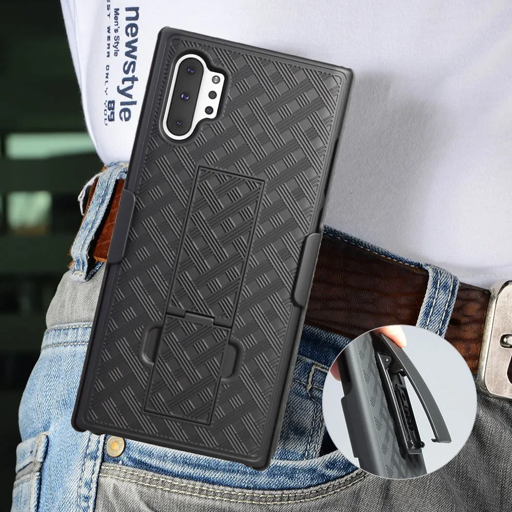 CARPRIE Black Slim PC Hard Shell Case Belt Clip Holster for For Samsung Galaxy Note 10 Plus+ | Мобильные телефоны и