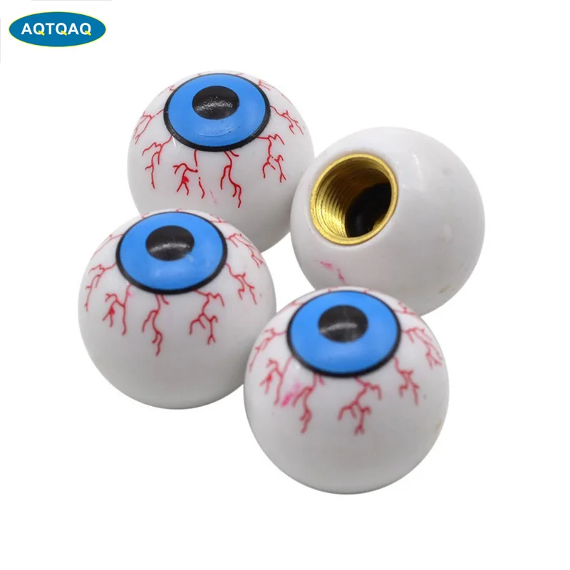4Pcs/Set Eye Ball Wheel Valve Stem Caps Road Bicycle Cap Motor Bike Car Mouth Cover Tyre Air Dust | Автомобили и мотоциклы