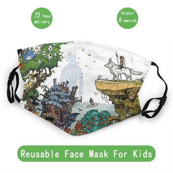 

Spirited Away Children Reusable Mouth Face Mask Ghibli Neighbor Totoro Anti Haze Dust Mask Protection Cover Respirator Muffle