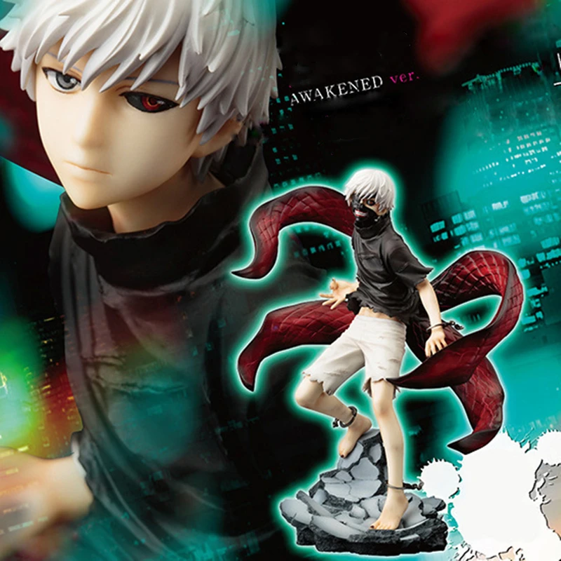 

HOT Tokyo Ghoul Figure Kaneki Ken Touka Kirishima PVC Action Figure Kaneki Ken Awakening Figurine Generation of Dark Jin Muyan
