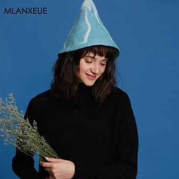 

Winter Hat Women Caps Handmade Ice Cream Glacier Cap Harajuku Ladies Birthday Gift Hats Christmas Bucket Hat Korean Headdress