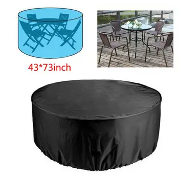

Garden Patio Furniture Covers Waterproof Round Outdoor Rattan Chairs Table Cover
