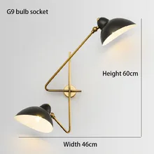  Kobuc European Metal Wall Light Fixture Black Copper Bedside Wall Lamp Bedside Wall Sconce TV Background Wall Corridor Lamps 