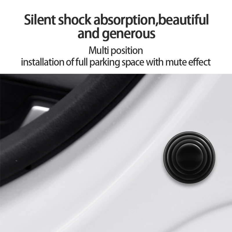 Universal Car Door Gasket 10pcs Absorbing Silicone Shockproof Adhesive Sticker Pads Sound Insulation