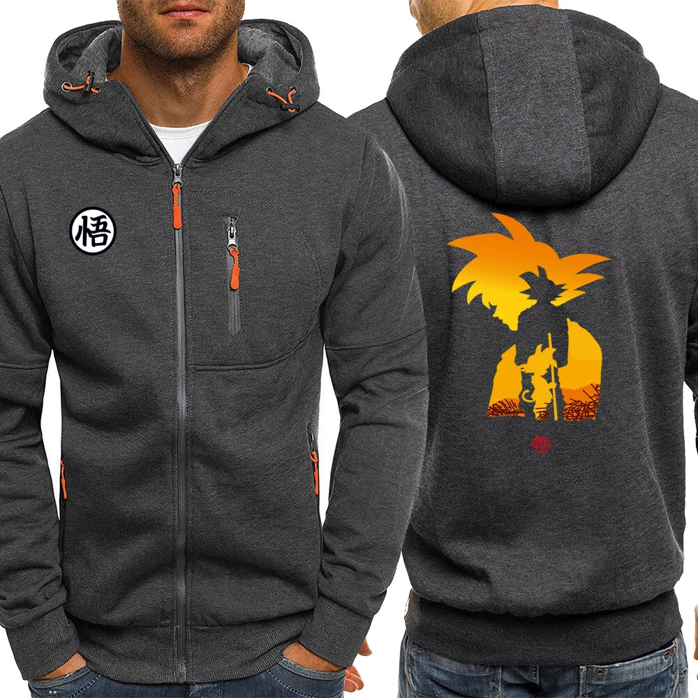 Dragon Ball Mens Hoodies Autumn 2019 New Streetwear Japan Anime Long Sleeve Casual Jacket Zipper Fleece 3