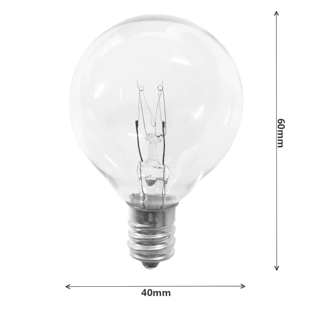 Finether 25FtG40 Глобус лампы струнные огни с 25 прозрачными шариками винтажные лампы внутреннего/наружного подвесного зонтика патио гирлянды освещение
