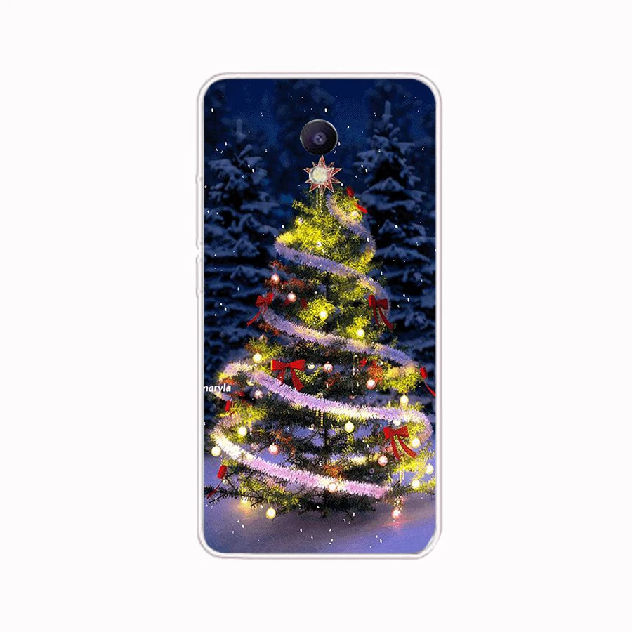 cases for meizu back 76SD  merry Christmas Tree Snow Flakes Soft Silicone Tpu Cover phone Case for Meizu M5 M5S M5C M6 M6S M6T Note Pro 7 Plus meizu back cover Cases For Meizu