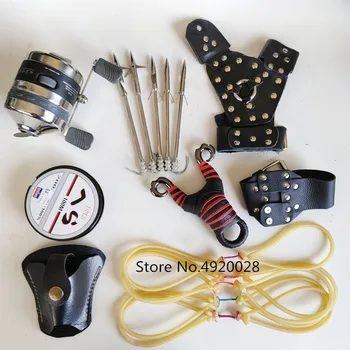 

Powerful Hunting Slingshot With Rubber Band Tubing PU Leather Catapult Professional Tactical Plastic Pocket Sling Shot Ball