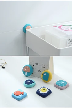 

Cartoon Door stopper Doorknob Wall Protector Shockproof Crash Pad Stop drop ship silicone door handle stopper 6 styles