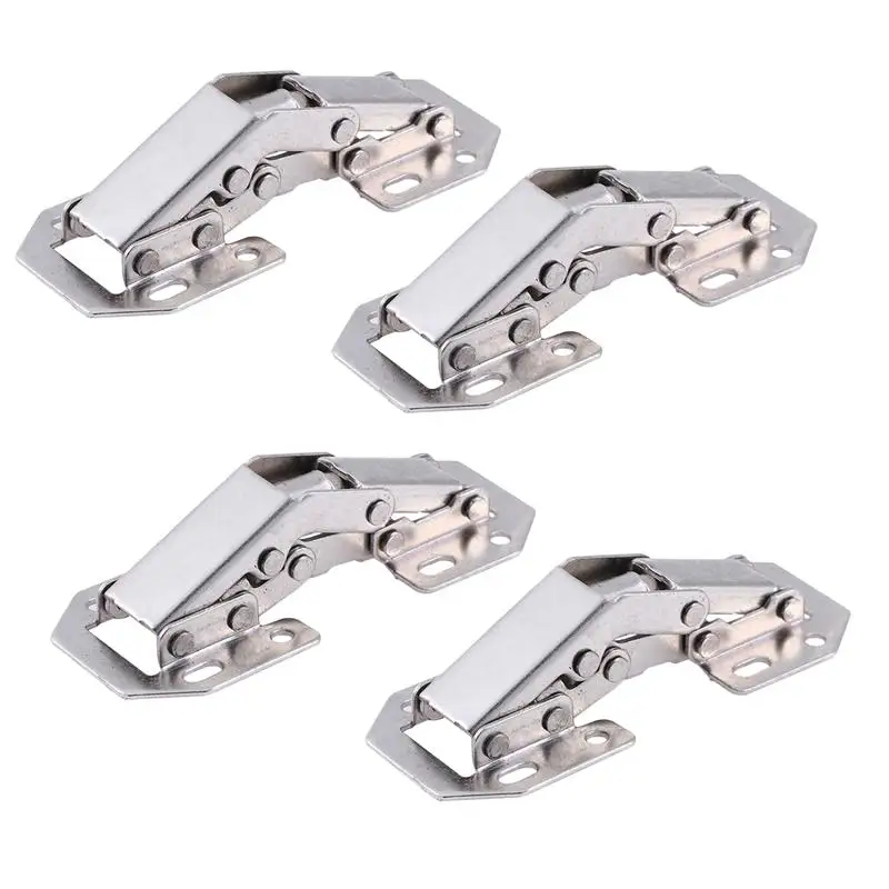 

WINIMO 4PCS Thickness Steel Face Frame Mounting Furniture Hinges Hydraulic Concealed Half Overylay Hinges For Home Furniture