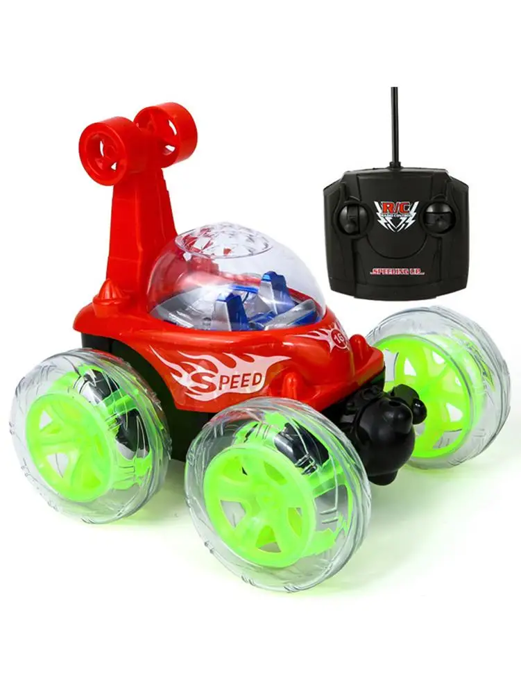 RC Роллинг трюк автомобиль Непобедимый Twister Дистанционное управление грузовик 360 градусов спиннинг переворачивает светодиодный цветной флэш Музыка для детей