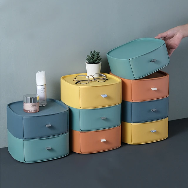 Plastic Storage Cabinets Drawer Organizer for Cosmetics Office Stationery  Placing Shelf Simple Desktop Sundries Container Box - AliExpress